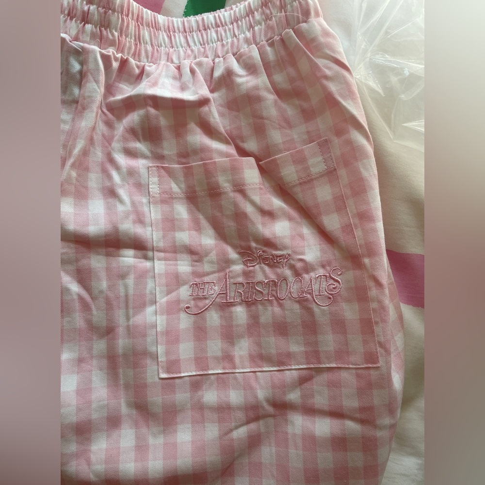 BNWT Cakeworthy Disney Artistocats Pink Gingham Elastic Waist Lounge Pant - Picture 12 of 14